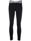 Off-white Logo Band Athletic Leggings In Schwarz