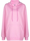 Msgm Logo-print Pullover Hoodie In Rosa