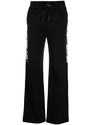 Off-white Logo Wide-leg Sweatpants In Black