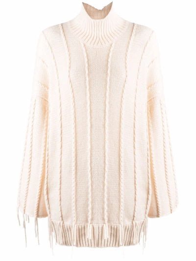 Canessa Fringed Cashmere Jumper In Nude