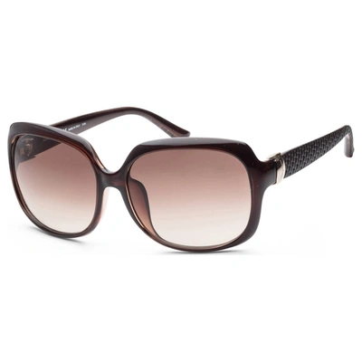 Ferragamo Brown Gradient Rectangular Ladies Sunglasses Sf739sa 210 59