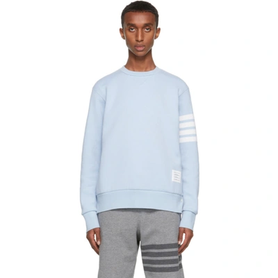 Thom Browne Blue Double-face Relaxed-fit 4-bar Sweatshirt