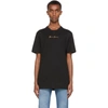 Versace Black T-shirt In Organic Cotton With Gv Signature Embroidery In Black,gold