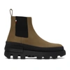 MONCLER KHAKI LIR CHELSEA BOOTS