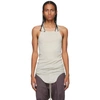 RICK OWENS GREY BASIC RIB TANK TOP