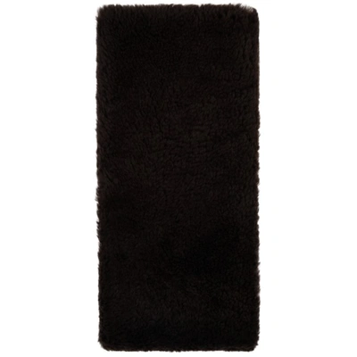 Bottega Veneta Brown Shearling Teddy Scarf In Fondant