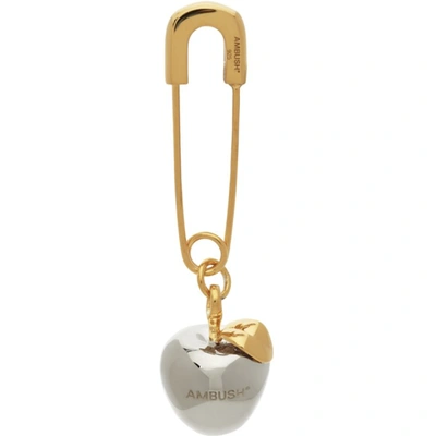 Ambush Silver Apple Charm Earring In Gold