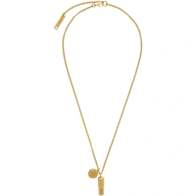 Ambush Logo-tag Pendant Necklace In Gold