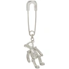 AMBUSH SSENSE EXCLUSIVE SILVER SINGLE TEDDY BEAR CHARM EARRING