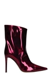 Alexandre Vauthier Raquel 105 Patent Leather Ankle Boots In Bordeaux