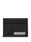 BALENCIAGA BLACK LEATHER CARD HOLDER WITH LOGO,6717172100B1000
