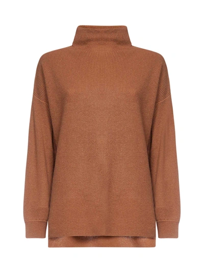 Alice And Olivia Sweater In Camel