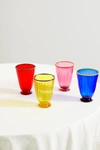 La Doublej Rainbow Set Of Four Murano Glasses In Red