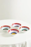 LA DOUBLEJ SET OF FOUR GOLD-PLATED PORCELAIN GELATO BOWLS