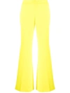 P.A.R.O.S.H YELLOW HIGH-WAISTED FLARED PANTS