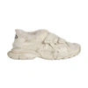 Balenciaga Women's Track Faux Fur Trim Sandals In Beige Beige Fur
