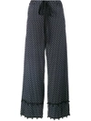 ADAM SELMAN SLEEPLESS PRINT PALAZZO trousers,15206PJSLEEPLESSNI11654544