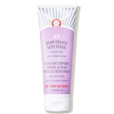 First Aid Beauty Kp Bump Eraser Body Scrub With 10% Aha - Body Exfoliant For Keratosis Pilaris 8 Oz.