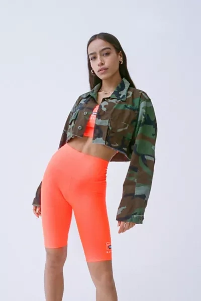 Urban Renewal Remade Cropped Camo Jacket In Green