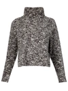 Adam Lippes Wool Boucle Turtleneck Sweater Chocolate Brown