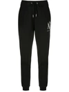 Armani Exchange Logo-print Track Pants In Schwarz