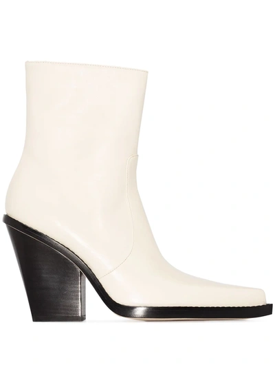 Paris Texas White Rodeo 100 Leather Ankle Boots