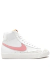 Nike Blazer Mid '77 Cz1055-118 Women's White Peach Leather Sneaker Shoes Yup22 In White