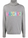 MOSCHINO PAINTED-LOGO CASHMERE jumper