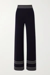 ODYSSEE ROWLAND STRIPED KNITTED WIDE-LEG PANTS