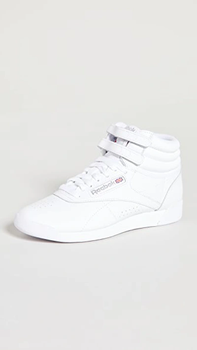 Reebok Women S Freestyle Hi Sneakers Intense In White
