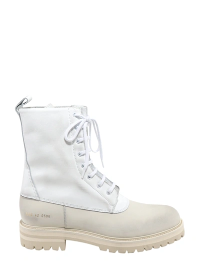 Common Projects Technical Lace-up Combat Boots In White