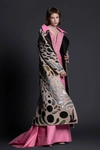 HUSSEIN BAZAZA SLEEVELESS DEEP V-NECK GOWN AND COAT,HB21G0049-42