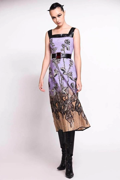 Hussein Bazaza Sleeveless Square Cut Midi Dress