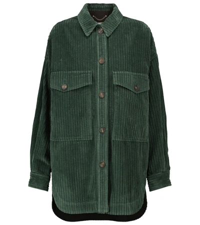 Golden Goose Buttoned-up Corduroy Shirt Jacket In Green