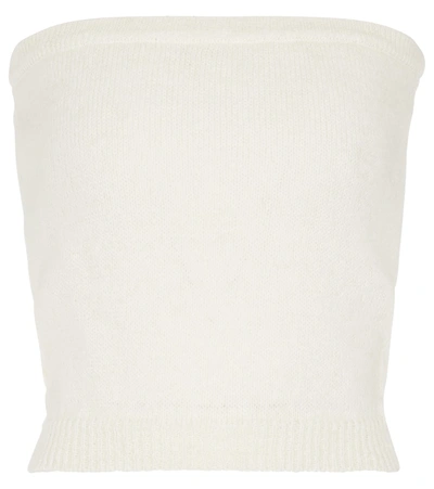 Costarellos Lena Knit Bandeau Top In White