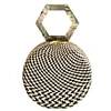 Likha Women's Black Round Handwoven Handbag With Mother-of-pearl Handle In Handle