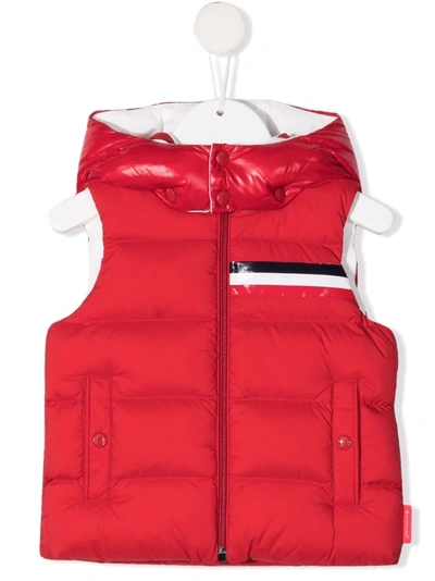 Moncler Babies' Cennet Hooded Gilet In Red