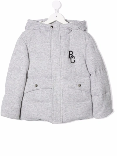 Brunello Cucinelli Kids' Logo-patch Padded Jacket In Grey