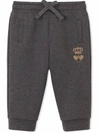 DOLCE & GABBANA BEE-EMBROIDERED TRACK PANTS