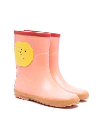 Bobo Choses Kids' Patch-detail Rain Boots In Pink