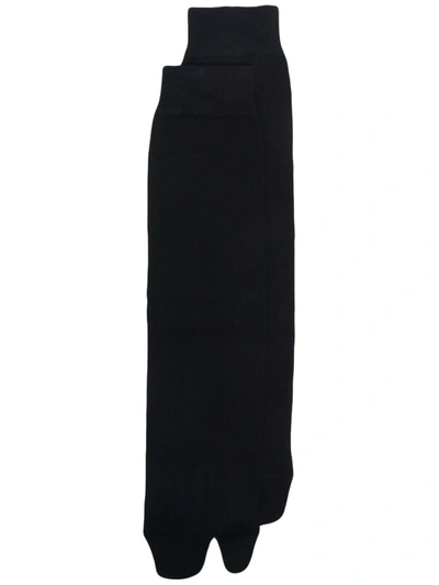 Maison Margiela Tabi Knee-high Socks In Black