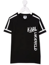 KARL LAGERFELD LOGO-PRINT ORGANIC COTTON T-SHIRT