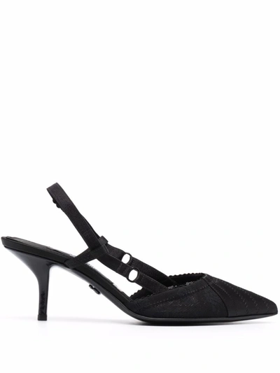 Dolce & Gabbana Pointed Slingback Pumps In Black