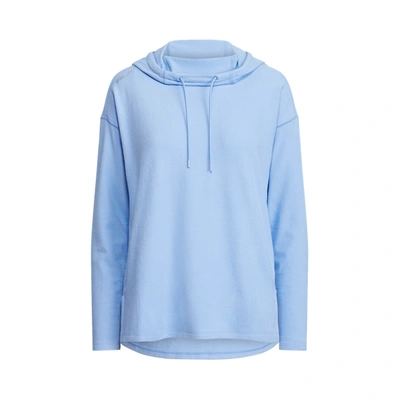 Ralph Lauren Woman Hoodie In Light Blue Cotton With White Pony In Elite Blue
