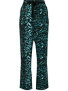 DIANE VON FURSTENBERG VERONICA LEOPARD PRINT JOGGERS