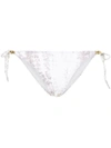Heidi Klein Rope Snakeskin-print Bikini Bottom In Weiss