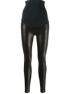 SPANX HIGH-WAISTED FAUX-LEATHER LEGGINGS