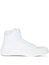 Alexander Mcqueen White Deck Plimsoll High Top Sneakers