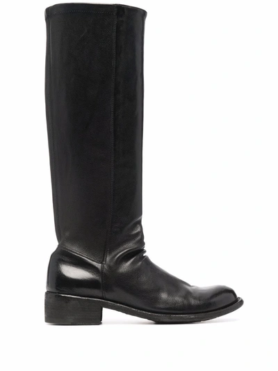 Officine Creative Lison Leather Boots In Schwarz