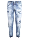 DSQUARED2 DSQUARED2 BLEACH EFFECT CROPPED JEANS